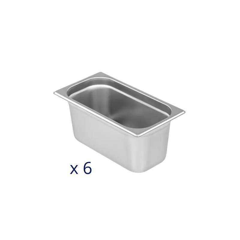 Royal Catering Bain Marie -ruoanlämmitin 6 GN 1/3 -astialla 21 l