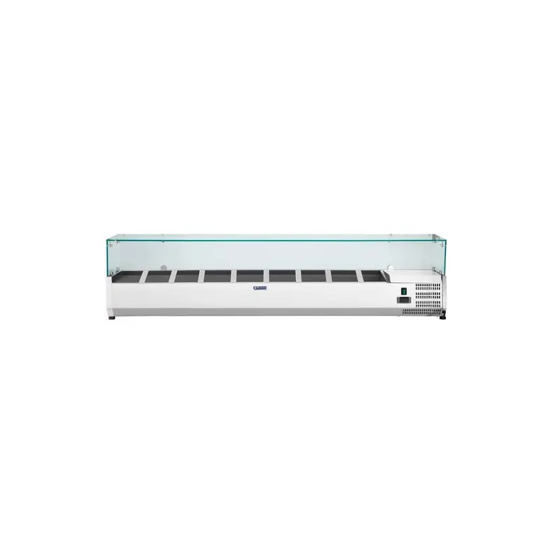 Royal Catering RCKV-180/33-9 kylmävitriini 180 x 33 cm lasikannella