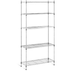 Metallihylly 35 x 90 x 180 cm harmaa 150 kg kantavuus RCMR 1800P19C