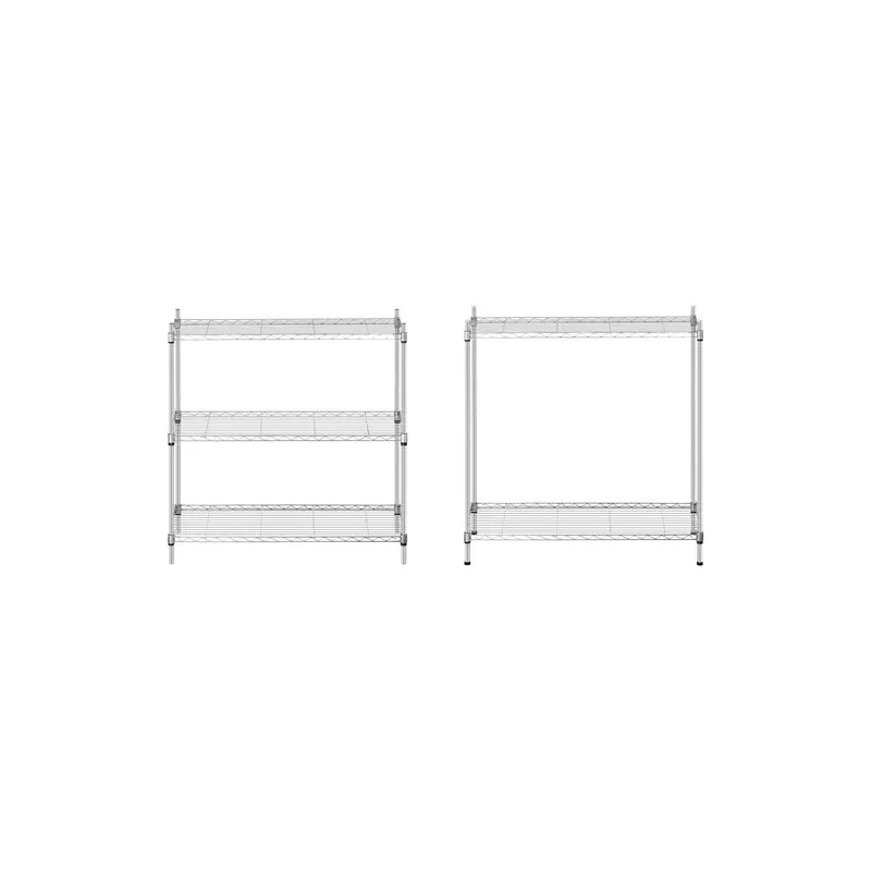 Metallihylly 35 x 90 x 180 cm, harmaa, 150 kg kantavuus, RCMR-1800P19C