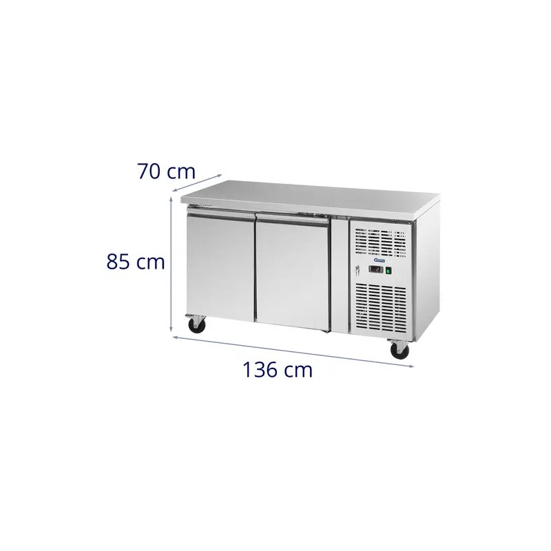 Royal Catering kylöpöytä 260 l, 136 x 70 cm, ruostumaton teräs, energialuokka B