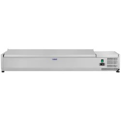 Kylmävitriini RCKV-160/39-S7, 160 x 39 cm, 62 l, 7 GN 1/3 -astiaa, 2–10 °C
