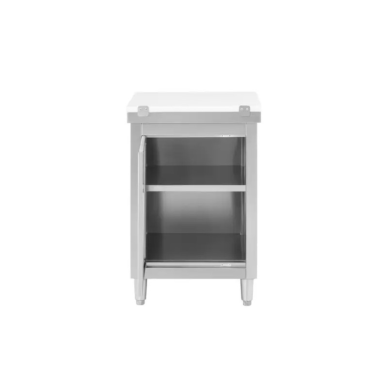 Royal Catering ECO ruostumaton teräskaappi 60 x 60 cm leikkuulaudalla