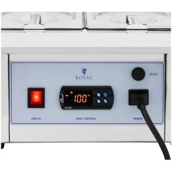 Royal Catering suklaan sulatuskone 6 x 1,5 l 100 °C