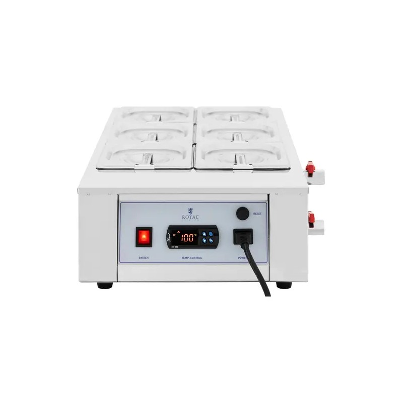 Royal Catering suklaan sulatuskone 6 x 1,5 l 100 °C
