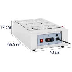 Royal Catering suklaan sulatuskone 6 x 1,5 l 100 °C