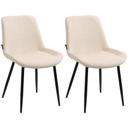 Victoria samettituolit ruokapöytään - 2 kpl setti metallijalustalla