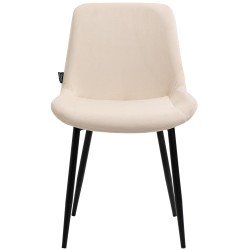 Victoria samettituolit ruokapöytään - 2 kpl setti metallijalustalla