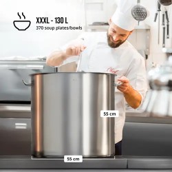 Royal Catering Induktio-keitin 130 l Ø 55 cm ruostumaton teräs
