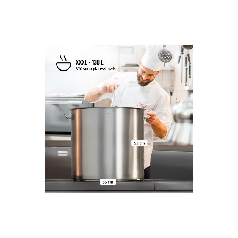 Royal Catering Induktio-keitin 130 l Ø 55 cm ruostumaton teräs