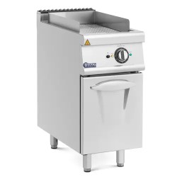 Royal Catering Pro 730 Series sähkögrilli alakaapilla 5 4 kW uritettu pinta 40 x 70 cm