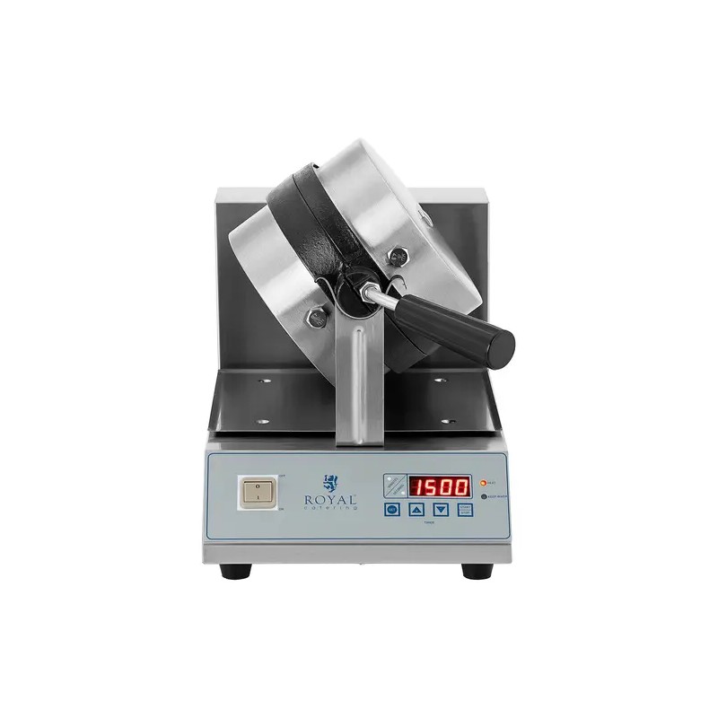Royal Catering RCWM-1300-RE kääntyvä vaffelirauta LED-näytöllä 1300 W