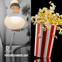 Royal Catering Popcorn-kone kärryllä 1500 W 5 kg/h punainen