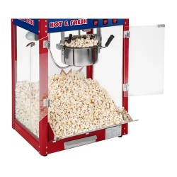 Royal Catering Popcorn-kone kärryllä 1500 W 5 kg/h punainen