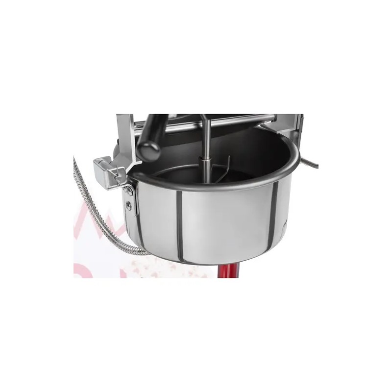 Royal Catering Popcorn-kone kärryllä 1500 W 5 kg/h punainen