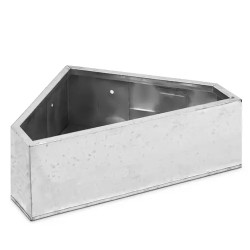 Kolmiomainen ruokintakaukalo 30 l 64 x 46 x 21 cm kuumasinkitty teräs