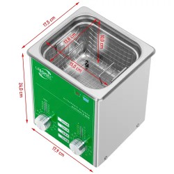 Ultraäänipesuri PROCLEAN 2.0DSP 2 l 40 kHz 80 W Degas Sweep Memory Pulse
