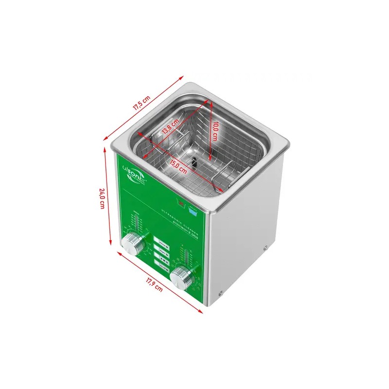 Ultraäänipesuri PROCLEAN 2.0DSP 2 l 40 kHz 80 W Degas Sweep Memory Pulse