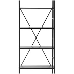 Fromm & Starck kirjahylly 28 x 60 x 182 cm, musta, 150 kg 13.7 kg