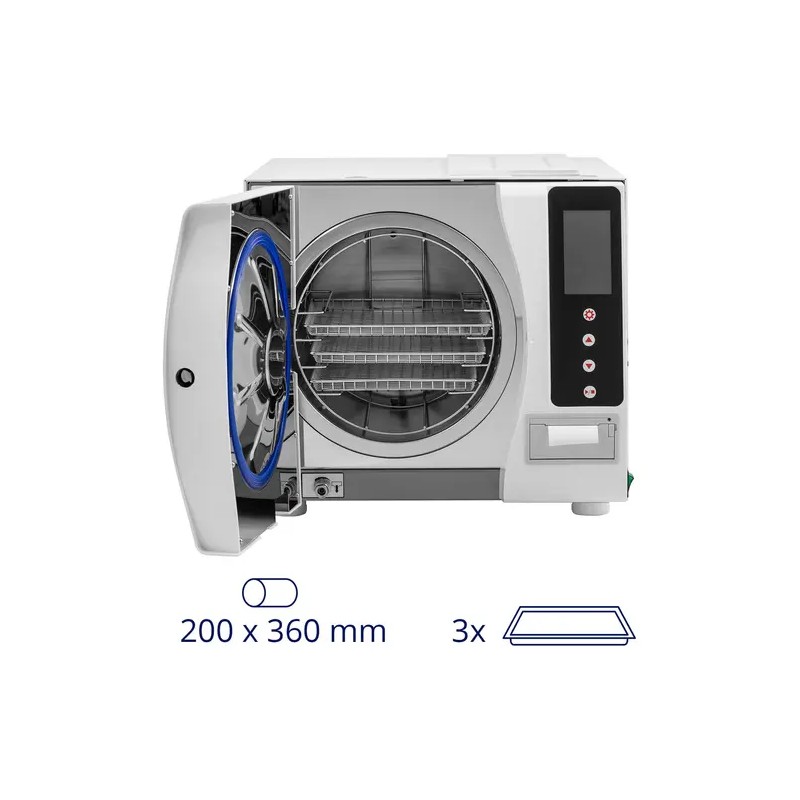 Steinberg Systems Autoklaavi 12 l LCD-näytöllä ja 6 ohjelmalla