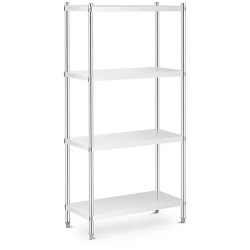 Royal Catering RCER 9040 ruostumattomasta teräksestä valmistettu hyllykkö 90 x 40 x 180 cm 200 kg