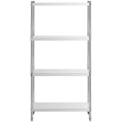 Royal Catering RCER-9040 ruostumattomasta teräksestä valmistettu hyllykkö 90 x 40 x 180 cm, 200 kg