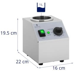 Royal Catering kastikkeenlämmitin 1 l pulloille, 40-90 °C, ruostumaton teräs