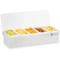 Royal Catering RCCBP 5 ainesastija 5 x 450 ml ruostumaton teräs ja PP