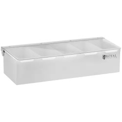 Royal Catering RCCBP 5 ainesastija 5 x 450 ml ruostumaton teräs ja PP