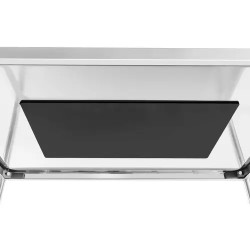 Royal Catering ruostumattomasta teräksestä valmistettu tarjoilukärry, 2 hyllyä, 90 x 50 cm
