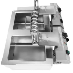 Sähköinen kaksoisfriteerauskeitin 2 x 10 l, 6000 W, tyhjennyshanat, Royal Catering