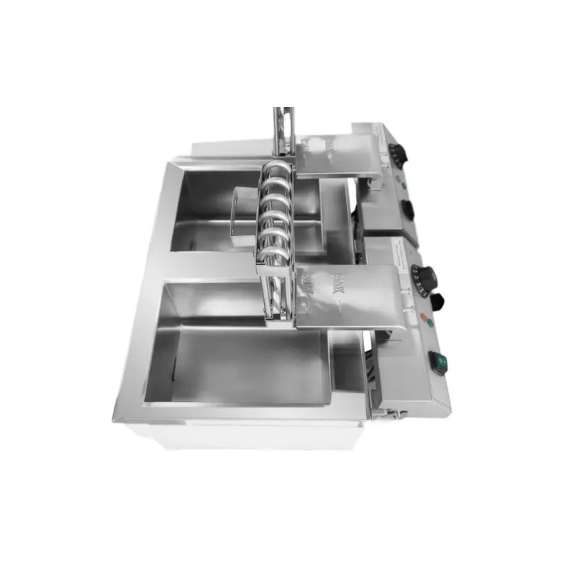 Sähköinen kaksoisfriteerauskeitin 2 x 10 l, 6000 W, tyhjennyshanat, Royal Catering