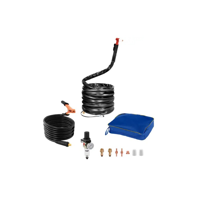 Stamos Pro S-Plasma 60P plasmaleikkaussetti 60 A 400 V ja Carbonic-hitsauskypärä 24,8 kg