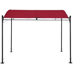 Uniprodo Anbaupavillon 2,6 x 3 m viininpunainen