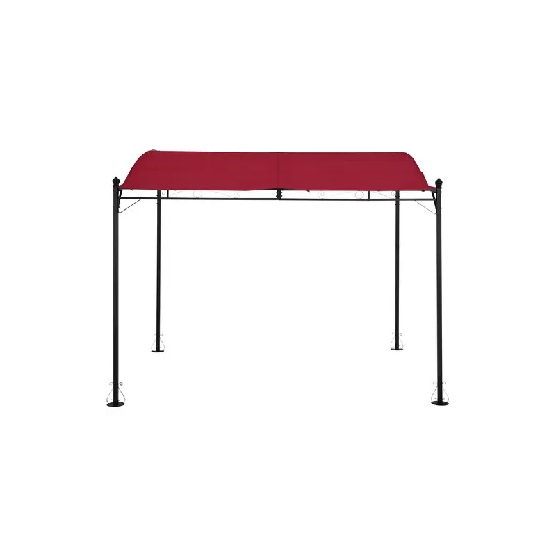 Uniprodo Anbaupavillon 2,6 x 3 m viininpunainen