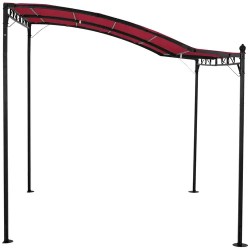 Uniprodo Anbaupavillon 2,6 x 3 m viininpunainen