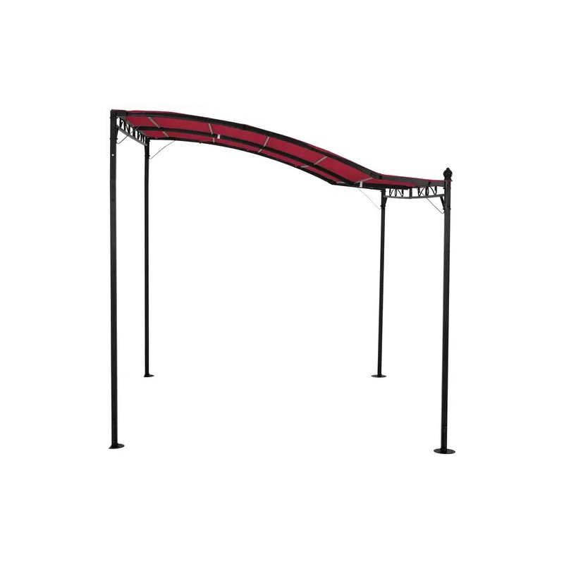 Uniprodo Anbaupavillon 2,6 x 3 m viininpunainen