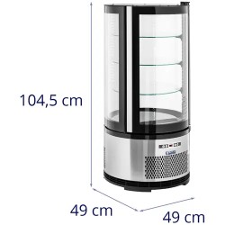 Royal Catering kylmähylly 102 l 4 tasoa musta/hopea
