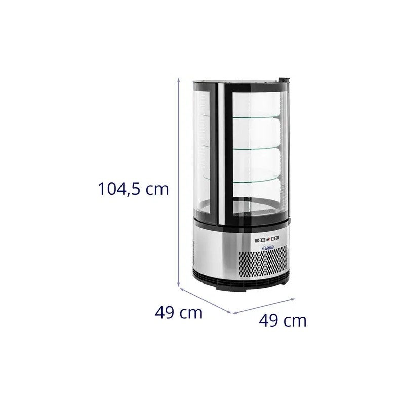 Royal Catering kylmähylly 102 l 4 tasoa musta/hopea