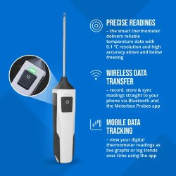 App-lämpömittari Bluetooth-yhteydellä, -50...150 °C, 0,1 °C erottelukyky