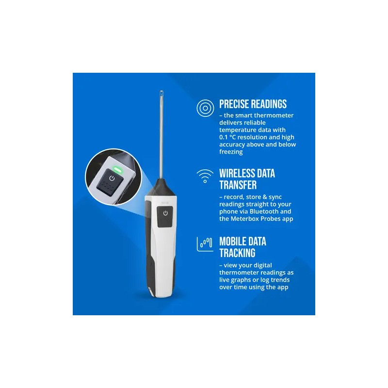 App-lämpömittari Bluetooth-yhteydellä, -50...150 °C, 0,1 °C erottelukyky