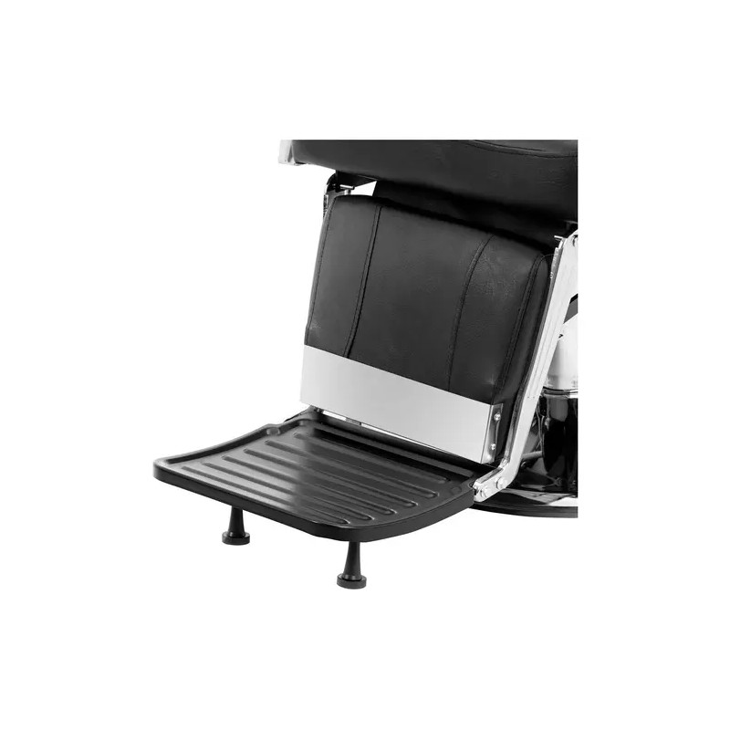 Kampaajatuoli PRESTON BLACK jalkatuella, korkeussäätö 59-69 cm, 150 kg, musta