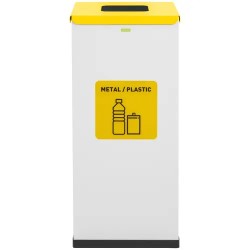 ulsonix jäteastia 60 l valkoinen lakattu teräs kierrätysmerkinnällä 4,6 kg