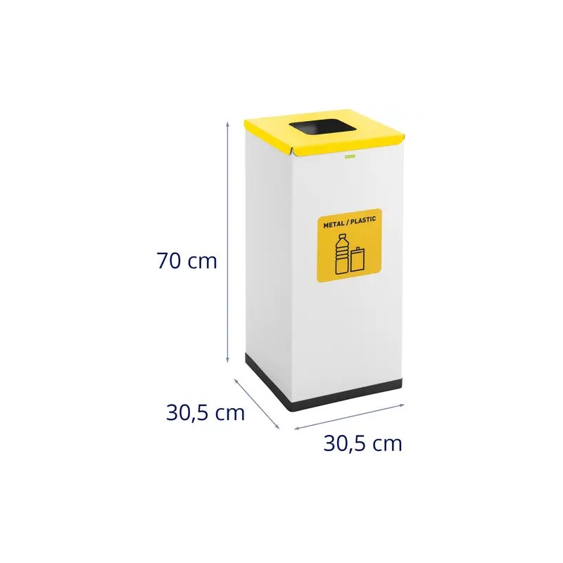 ulsonix jäteastia 60 l valkoinen lakattu teräs kierrätysmerkinnällä 4,6 kg