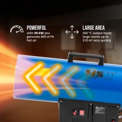 MSW Kaasulämmitin 30 000 W 310 m² manuaalinen sytytys