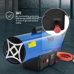 MSW Kaasulämmitin 30 000 W 310 m² manuaalinen sytytys