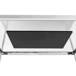 Royal Catering ruostumattomasta teräksestä valmistettu tarjoiluvaunu, 3 hyllyä, 90 x 50 cm