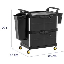 ulsonix siivousvaunu lukittava 150 kg 3 hyllyä