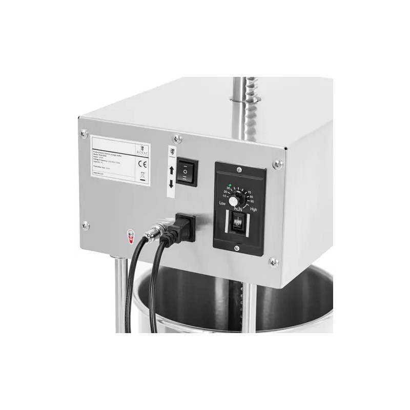 Royal Catering sähköinen makkaran täyttölaite 25 l, 350 W, 4 täyttöputkea