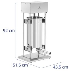 Royal Catering sähköinen makkaran täyttölaite 25 l, 350 W, 4 täyttöputkea